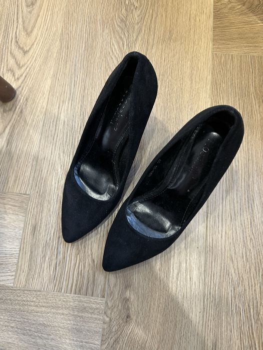 Туфли замшевые черные