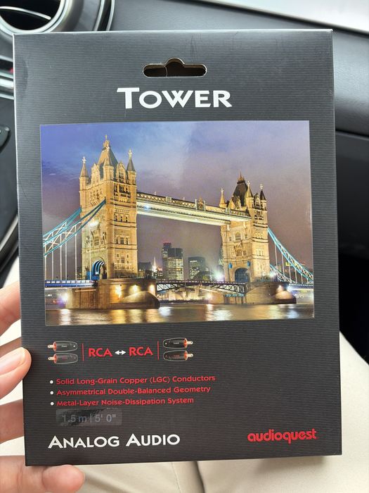 Кабел Audioquest 1.5м Tower RCA-RCA