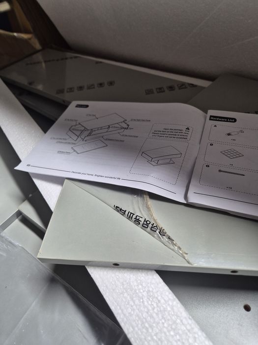 Промо! Сива Гланцова Холна маса с LED.  осветление