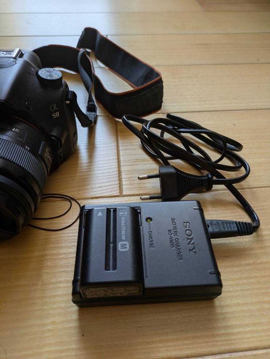 Sony Alpha 58 20.1MP Full HD DSLR фотоапарат + обектив 18-55