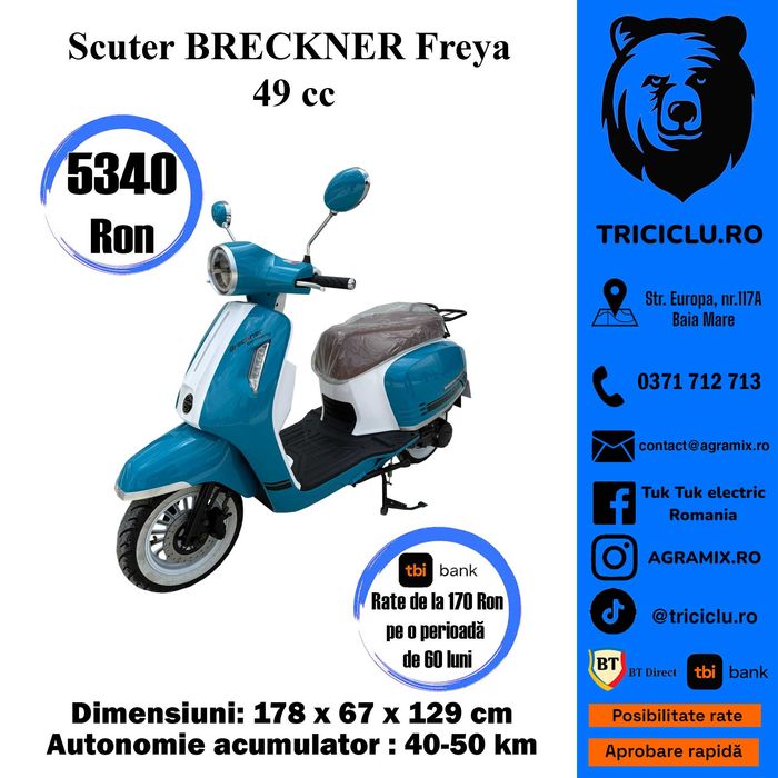 Scuter nou model Freya Breckner necesita permis