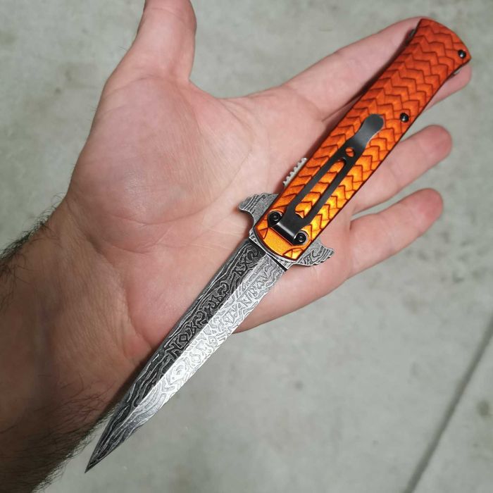 Сгъваем нож Dark Fantasy Dragon клипс и пружинно асистирано отваряне