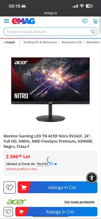 Acer Nitro XV242F (24”)