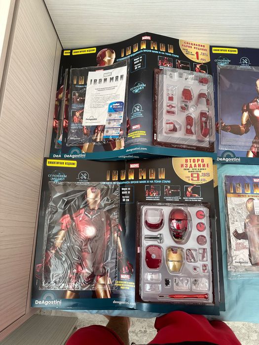 Iron Man от Deagostini. Два комплекта от 1 до 16 брой включително