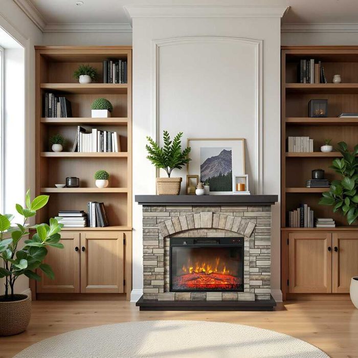 НОВА Електрическа камина с 3D ефект на пламъка - CHICAGO