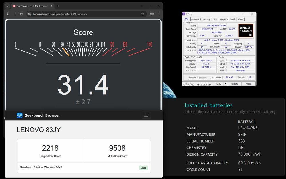 Нов! Лаптоп Lenovo Yoga Slim 7  14' 2025 - Ryzen AI 340, 16GB DDR5, 512GB SSD, FHD OLED ДДС