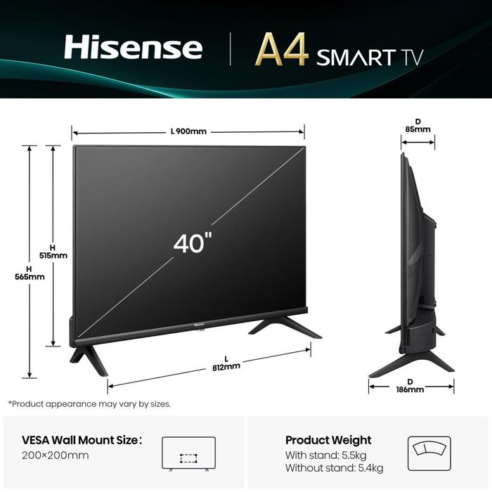 Нов 40" лед телевизор Hisense