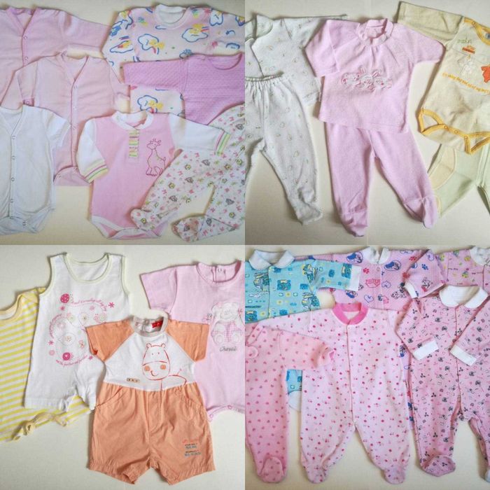 Бебешки бодита, гащеризони, ромпъри от 0-18 месеца
