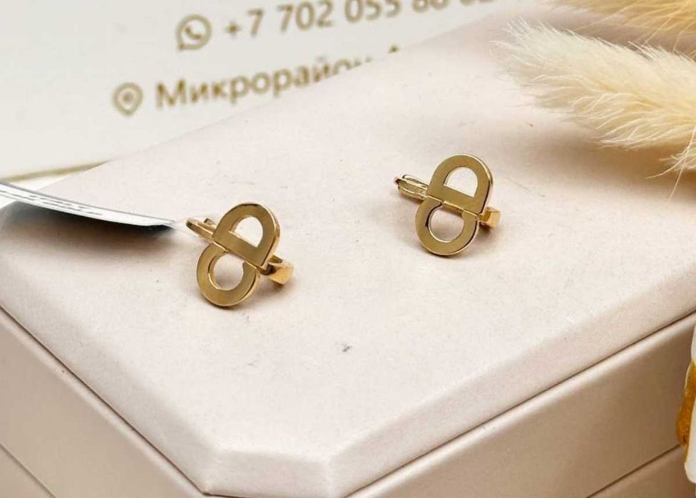 Детские золотые серьги