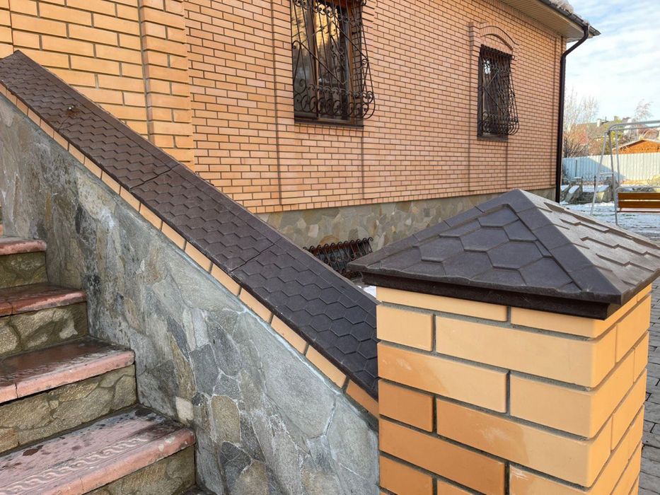 Колпаки парапеты на забор