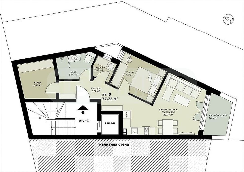 Продава се Двустаен апартамент в Варна, Гръцка махала - 78 кв.м за 1859 €/кв.м - Снимка #3