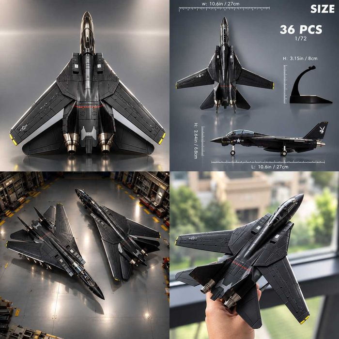 Macheta Avion F-14A /A10 /F-18F /Rafale scara 1:72 27cm