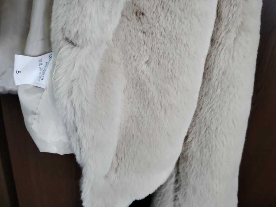 Жилетка тип Шанел бежаво кафява гама, жилетка тип палто -бежаво кафява