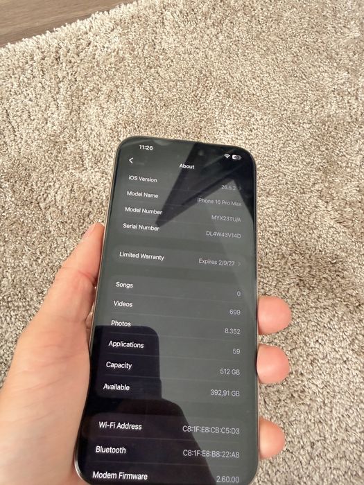 Iphone 16 pro max 512 gb