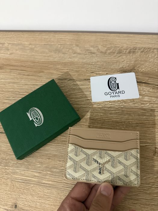 Goyard card holder beige