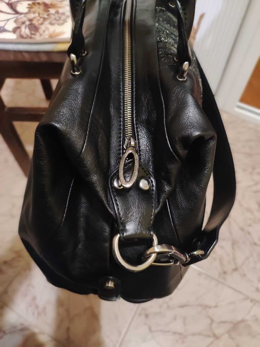 Маркова италианска кожена чанта Nero Giardini, естествена кожа