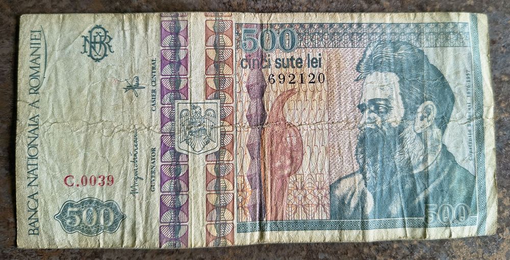 Bancnotă veche de 500 de lei