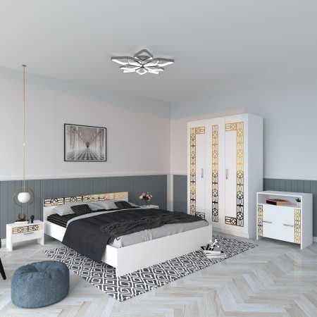 Elitdecor.ro- Dormitor Star Daria gold de la 1599lei+transport gratuit cu verificare colet