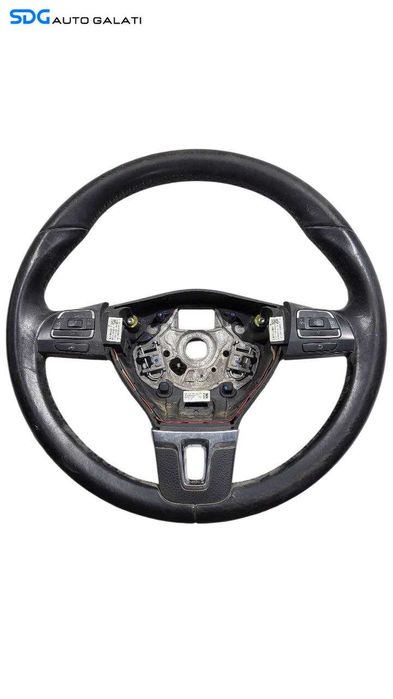 Volan Piele 3 Spite cu Comenzi Volkswagen Golf 6 2008 - 2013 Cod 3C8419091BE [L7604]