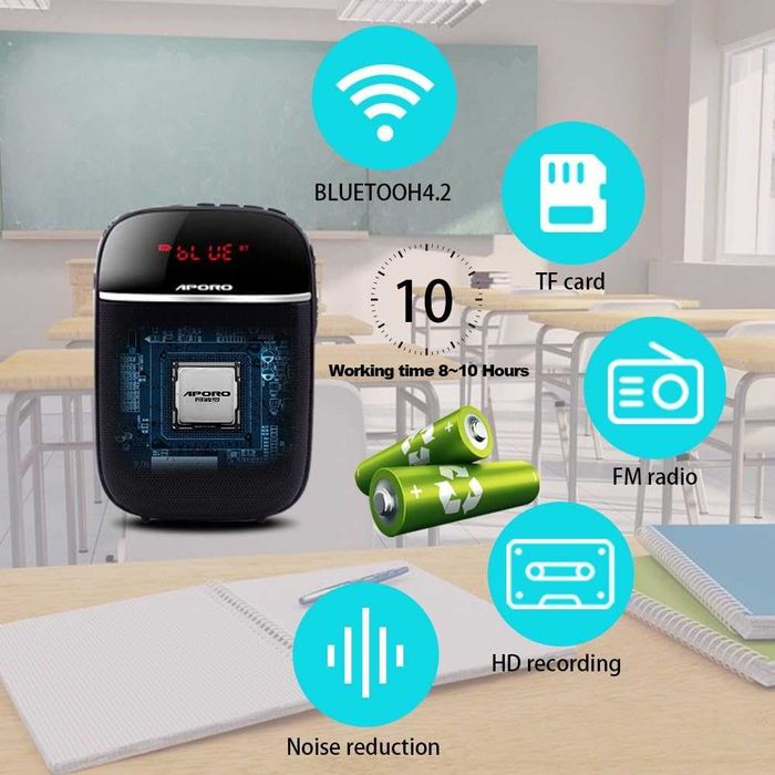 Aporo T3 Bluetooth интелигентен гласов усилвател- лектори, треньори