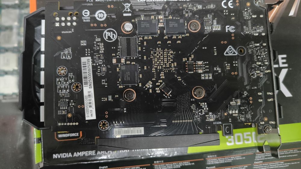 Видеокарта RTX 3050 6Gb