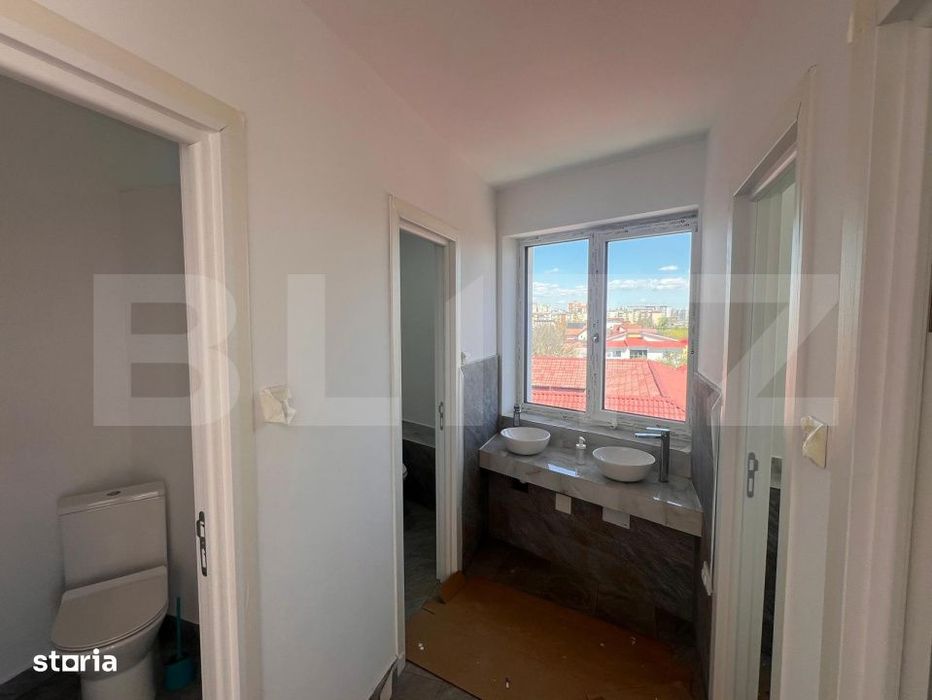 Cladire de birouri D+P+3+M, 1200 mp utili, 40 locuri parcare, acces ex