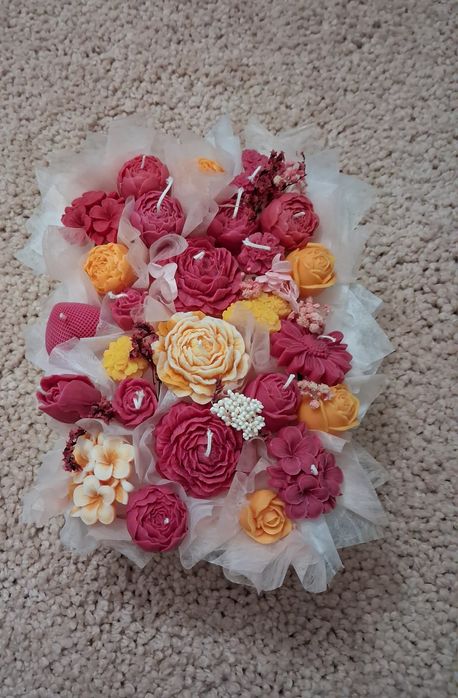 Buchet flori din ceara de soia parfumat