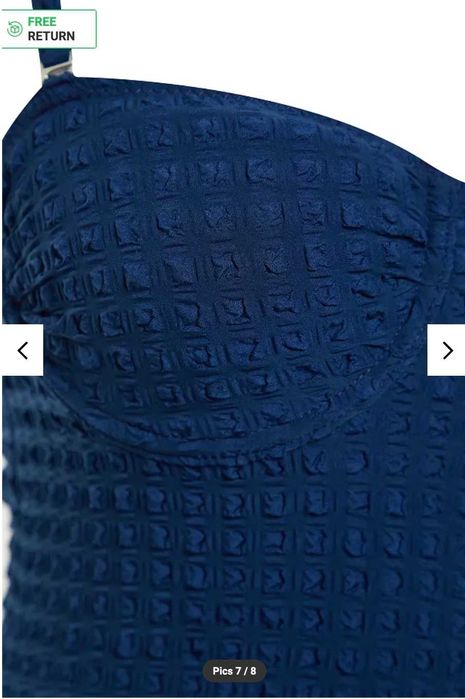 Цял Бански костюм в тъмно синьо с регулиращи се презрамки