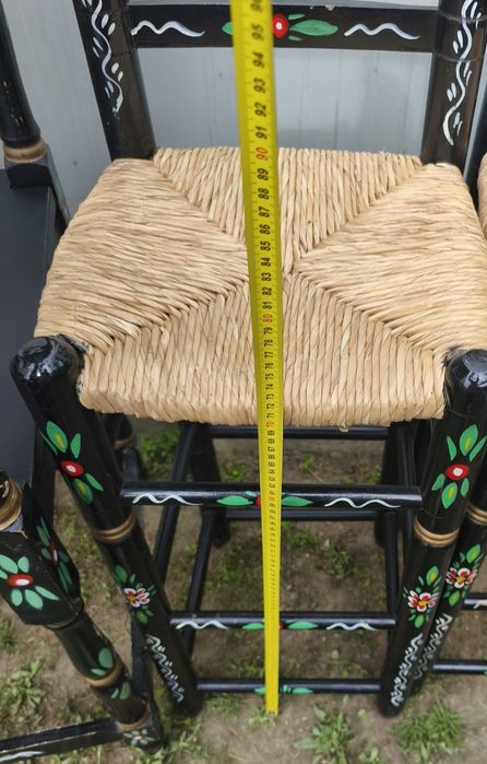Set bar rustic: masă+ scaun lemn pictate manual