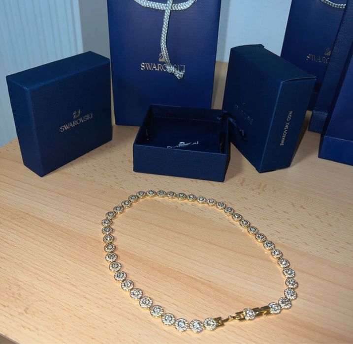 Lantisor/Colier Swarovski Tennis Angelic Nou