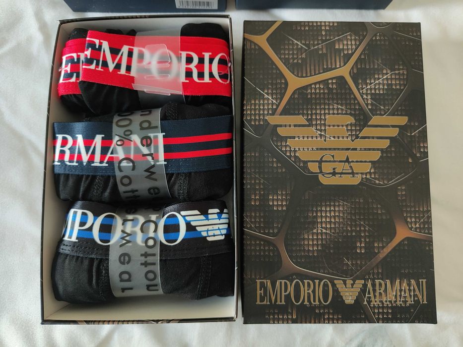 Boxeri Bărbați Set 3buc Emporio Armani Chiloți bărbați mărimi L,XL