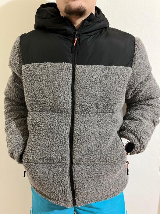 Geacă oversize gri LDN, stil streetwear, mărimea S/M, stare impecabil