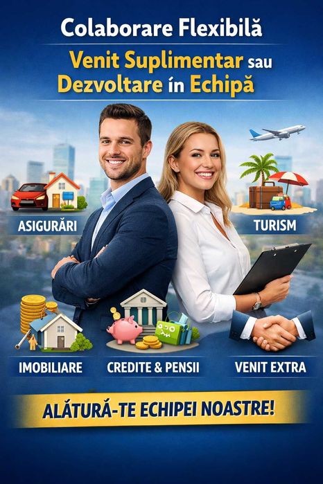 VENIT SUPLIMENTAR job part time full time colaborare BROKER Asigurari