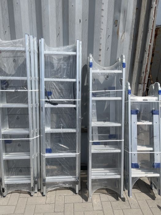 Лестница раздвежная, трансформер, алюминивая