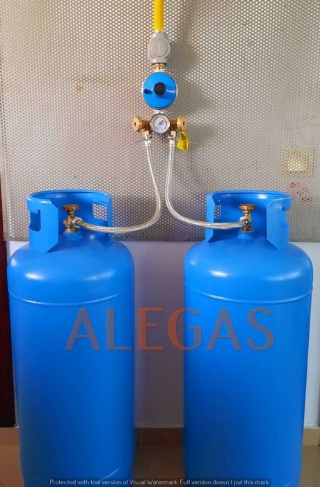Kit complet cu 2 butelii GPL 50/80L pentru legare la centrala