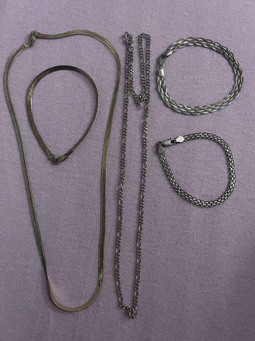 Seturi lant si bratara argint placat cu aur