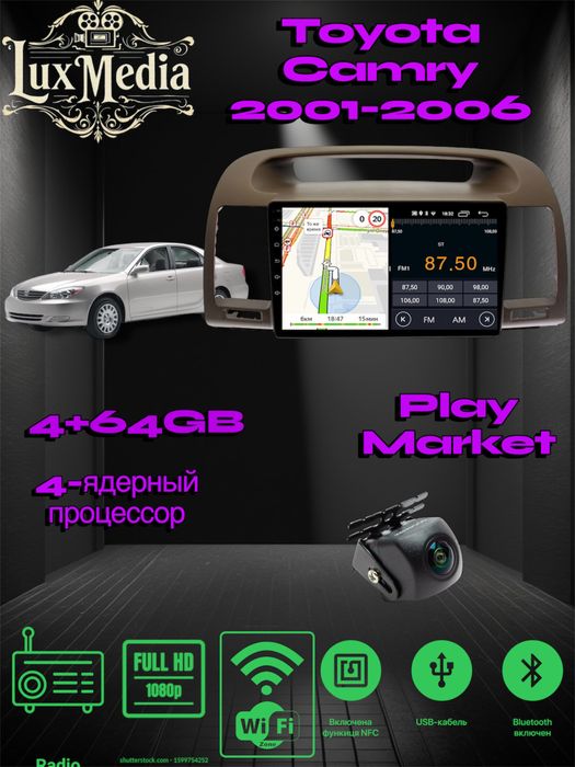 Автомагнитола Андроид Toyota Camry 30