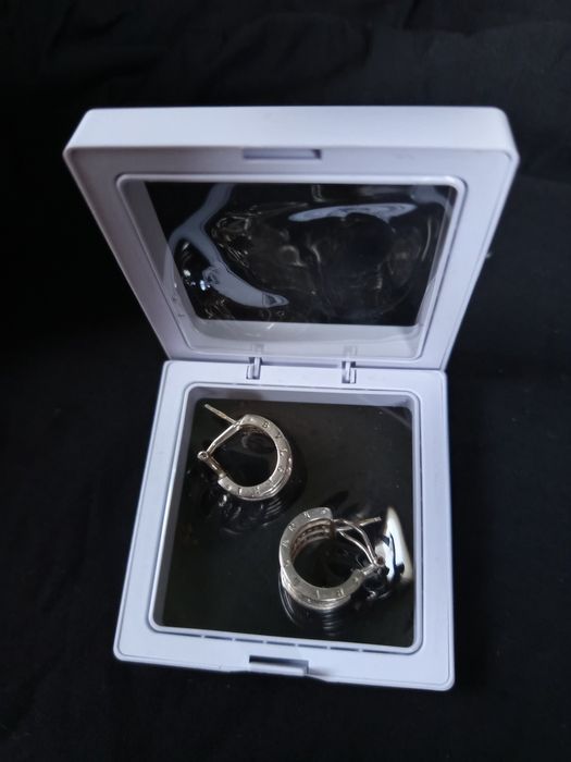 Сребърни обеци,, Bvlgari"