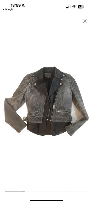 MUUBAA Дамско Кожено яке Черно UK 10 Medium