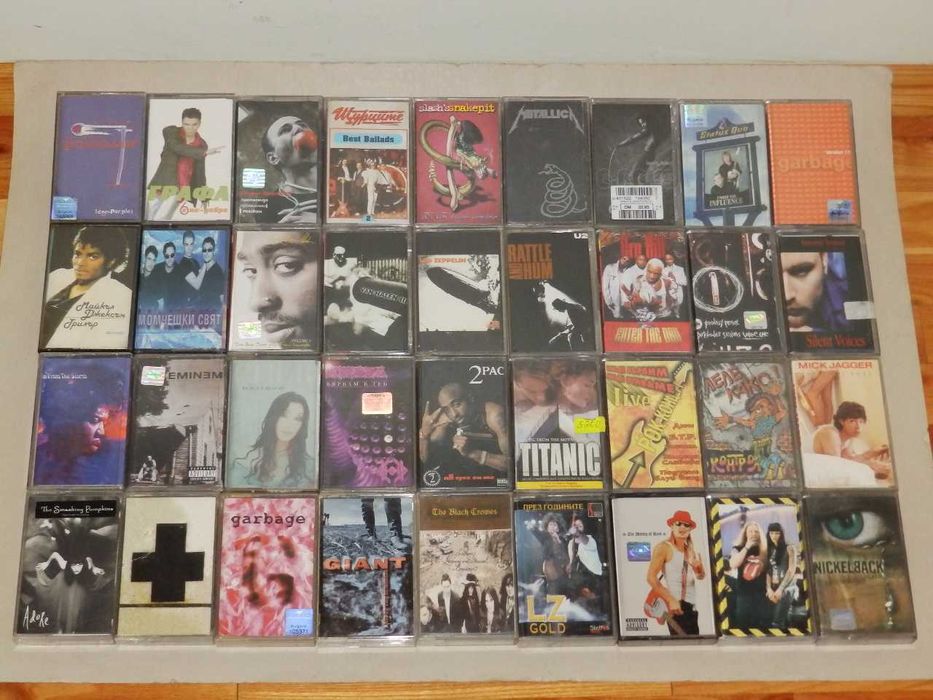 Оригинални метал, рок, джаз, поп и други аудио касети