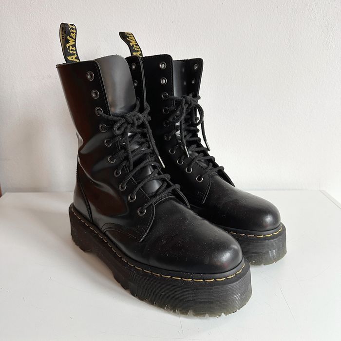 Dr Martens Jadon High Polished Black Boots, 41