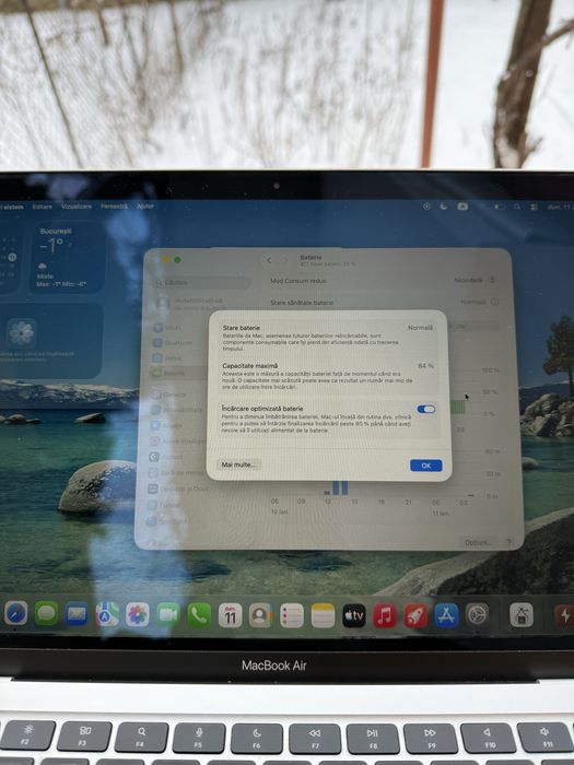 MacBook Air M1 8gb RAM 256 GB SSD stare buna