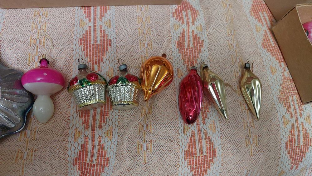 Ёлочные игрушки ссср стекло