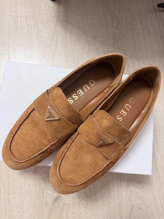 Mocasini sau espadrile dama maro piele intoarsa