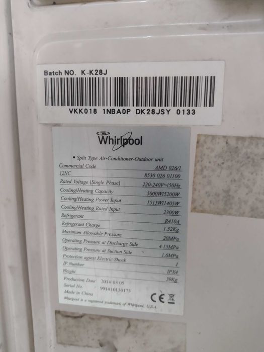 AC Aer condiționat Whirlpool 18 000 BTU