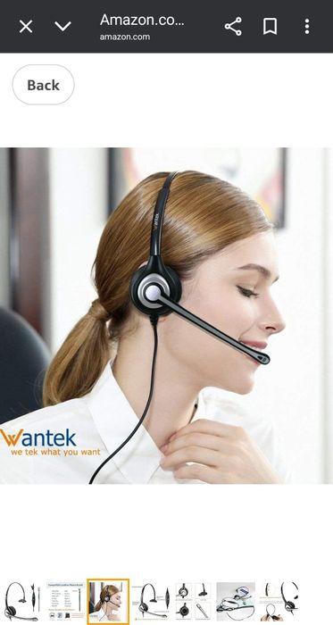 Casti Wantek A600G RJ9 Jack