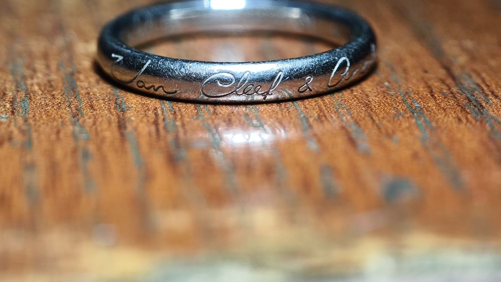 Кольцо van cleef оригинал платина