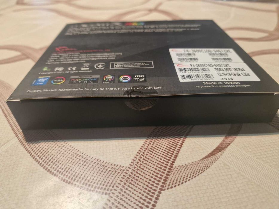 64GB DDR4 3600Mhz CL16 - G.Skill TridentZ RGB (НОВИ)