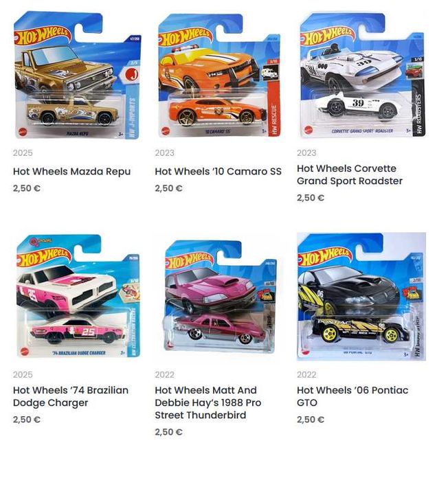 Метални колички Hot Wheels Mainline