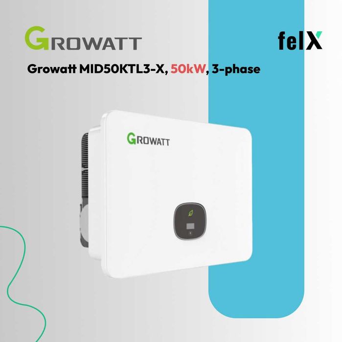 Growatt MID50KTL3-X, 50kW, 3-fazali On Grid invertor (сетовой)
